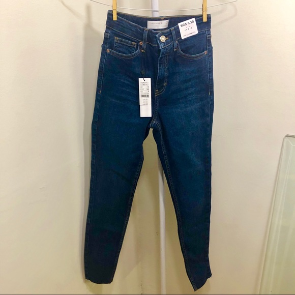 BRAND NEW 25W 30L TOPSHOP Raw Hem Jamie Jeans - Picture 2 of 7